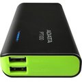 Adata Adata Apt100-10000Mah 5V/2.1A Power Bank Black-Green APT100-10000M-5V-CBKGR